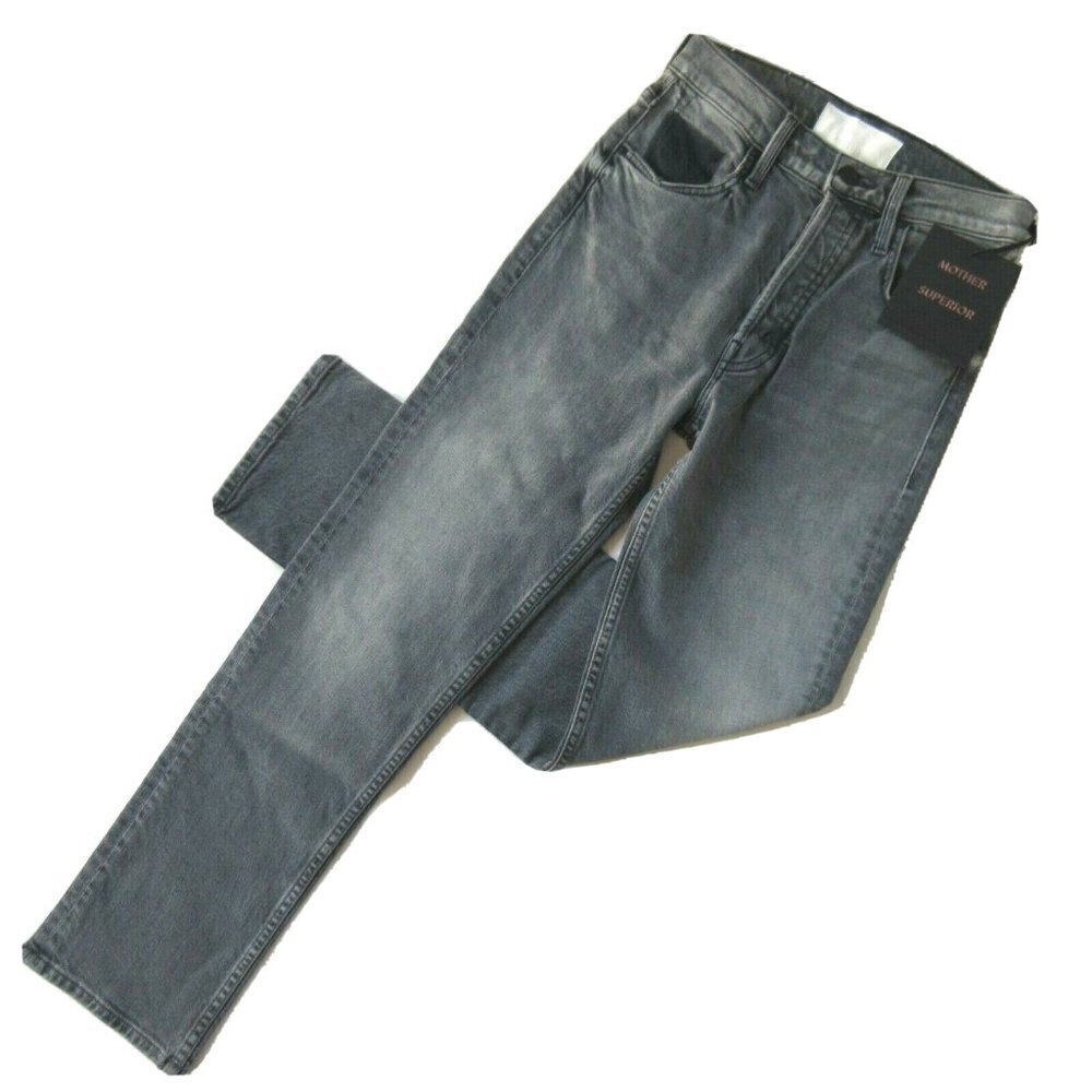 NWT Mother Superior Tomcat Ankle in Hitting The Pavement Gray Crop Jeans 24